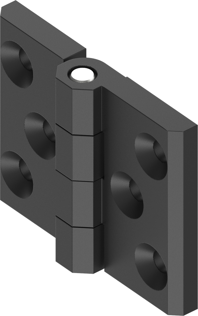 180° Scharnier, GD-Zn schwarz gepulvert