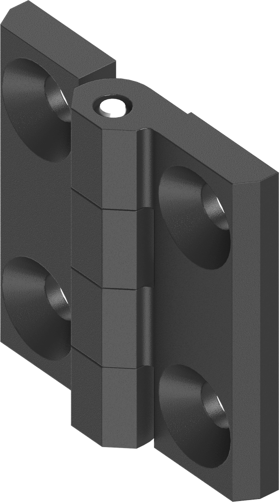 180° Scharnier, polyamide GF zwart