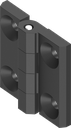 180° Scharnier, polyamide GF zwart