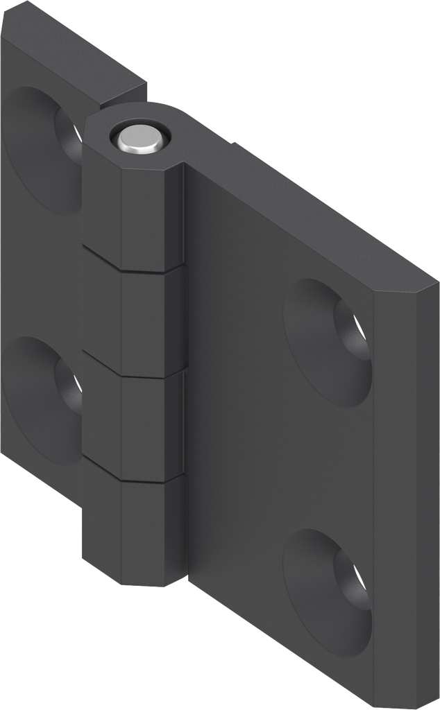 180° Hinge, Zinc die black powder-coated