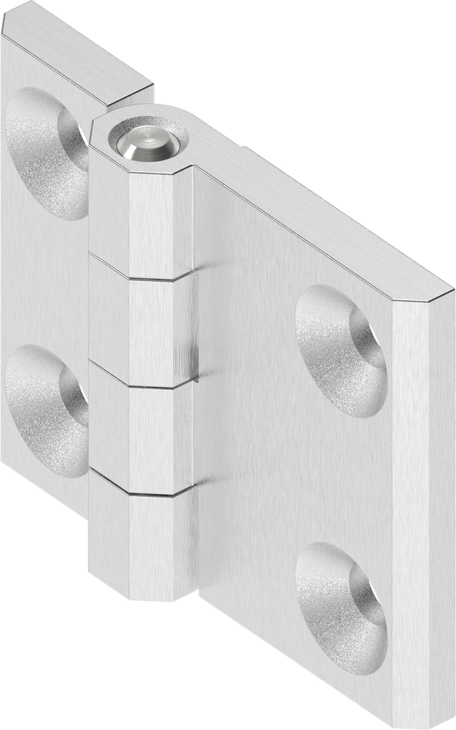 180° Hinge, Stainless steel AISI 316 polished P.2756/58