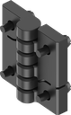 180° Inklikbaar scharnier, polyamide GF zwart