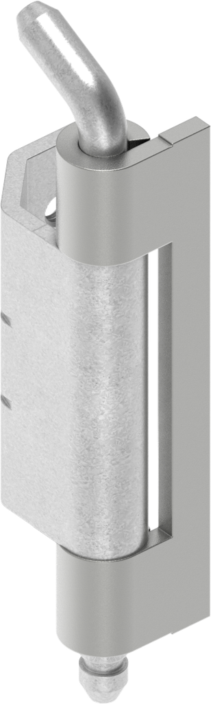 Bisagra 120°, acero galvanizado y bruto