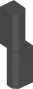 180° Scharnier, polyamide GF zwart