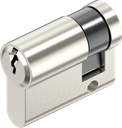 Profile half cylinder acc. to DIN 18252, keyed different with 3 keys, Brass nickel-plated