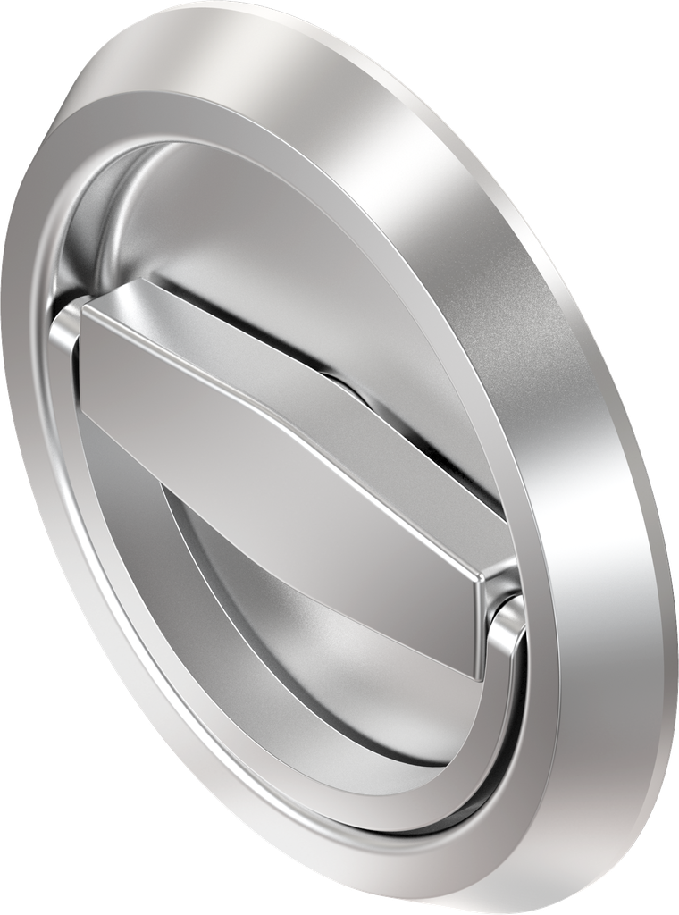 Ring handle quarter turn, Stainless steel AISI 316Ti