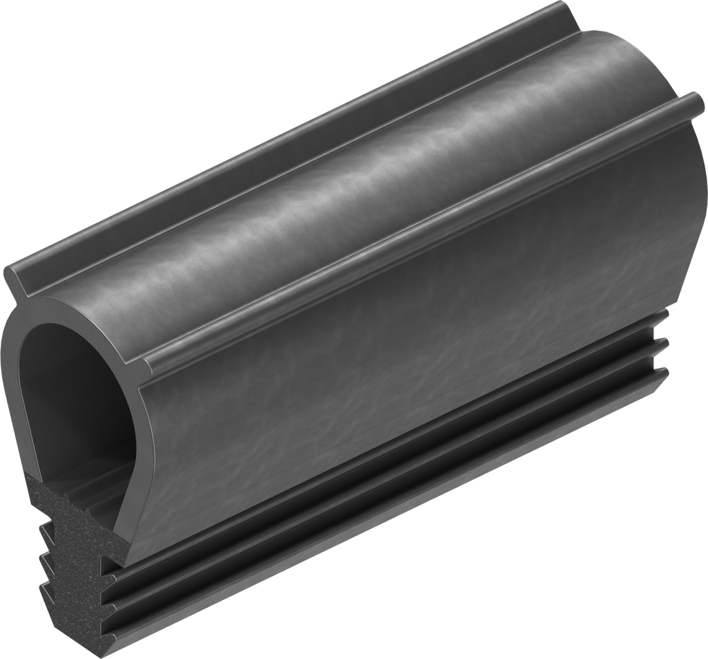 Sealing profile, Foam rubber EPDM; clamping profile EPDM 55 ± 5 Shore A black