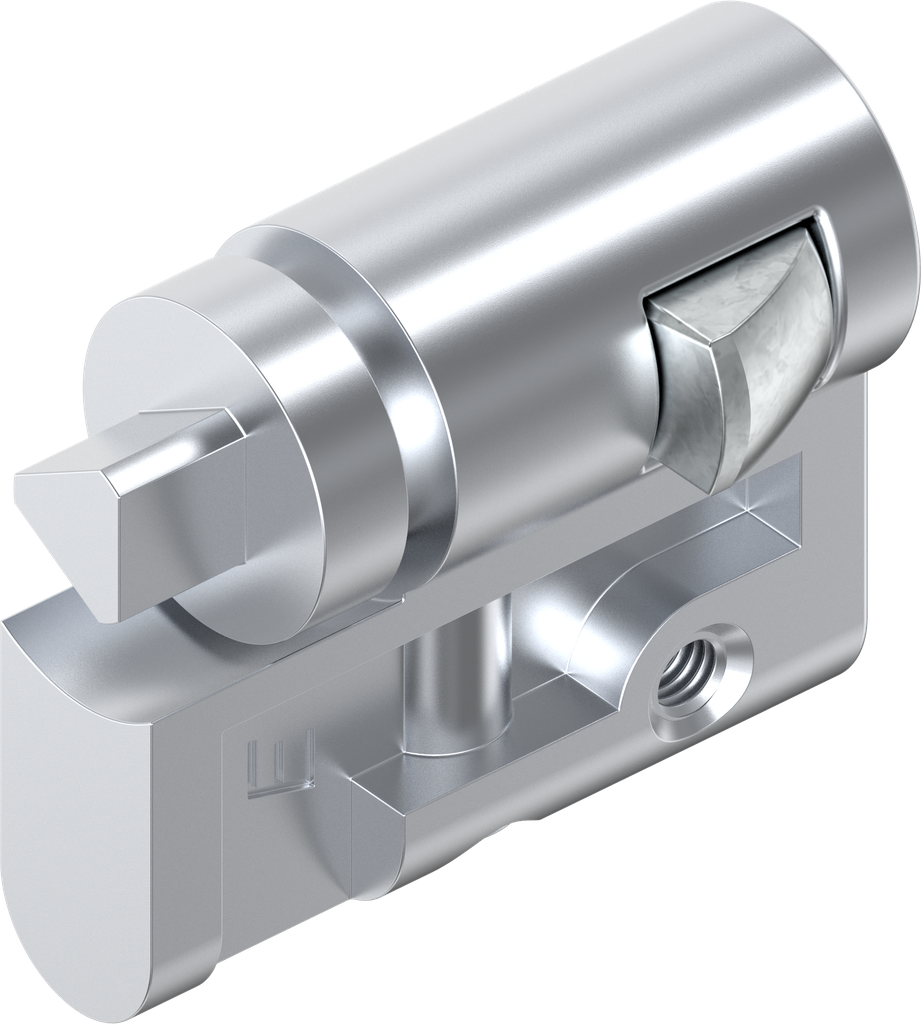 Profile half cylinder with insert triangular 7, Zinc die chrome-plated