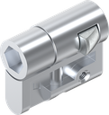 Profile half cylinder with insert hexagon female SW10, Zinc die chrome-plated