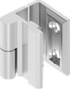 180° Hinge, left version, Stainless steel AISI 316