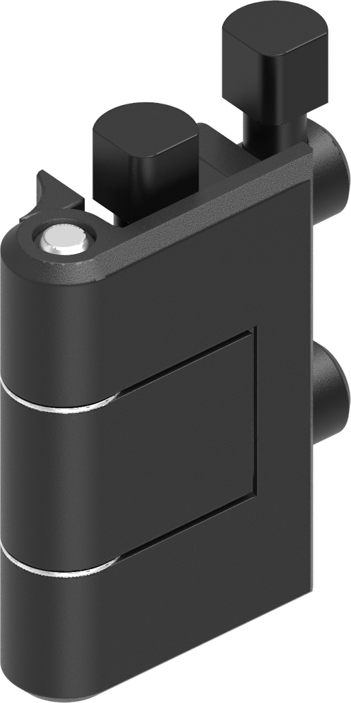 180° Hinge, Zinc die black powder-coated