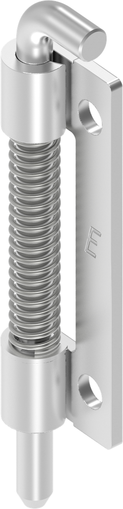 Bisagra con eje de resorte, acero inoxidable AISI 304