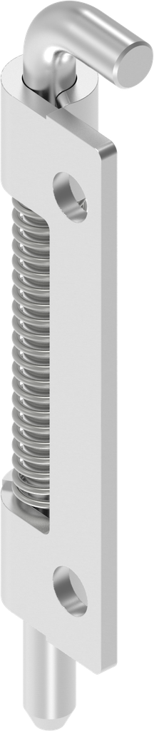 Bisagra con eje de resorte, acero inoxidable AISI 304