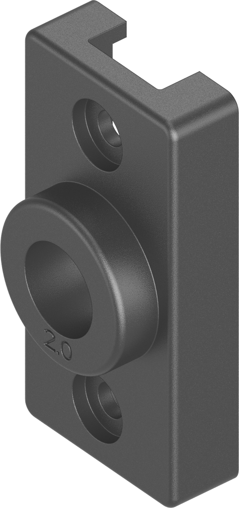 Sluitlipadapter zonder begrenzing voor Ts = 2 mm, polyamide GF V0 zwart