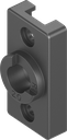 Sluitlipadapter met begrenzing rechts voor Ts = 2 mm, polyamide GF zwart