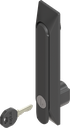 Zwenkgreep 1150 met universele behuizing sleutelnummer EK 333, polyamide en GD-Zn (Zamak) zwart gepoedercoat