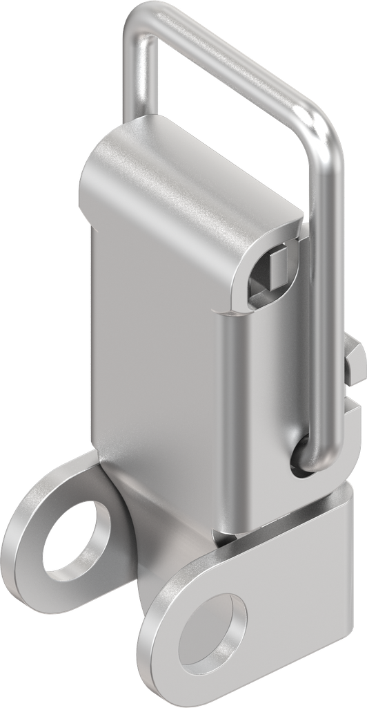 Toggle latch with wire toggle latch with padlock facility, drilled, Stainless steel AISI 304