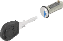 Cilindro de inserción sistema 3, llave diferente, zamak cromado