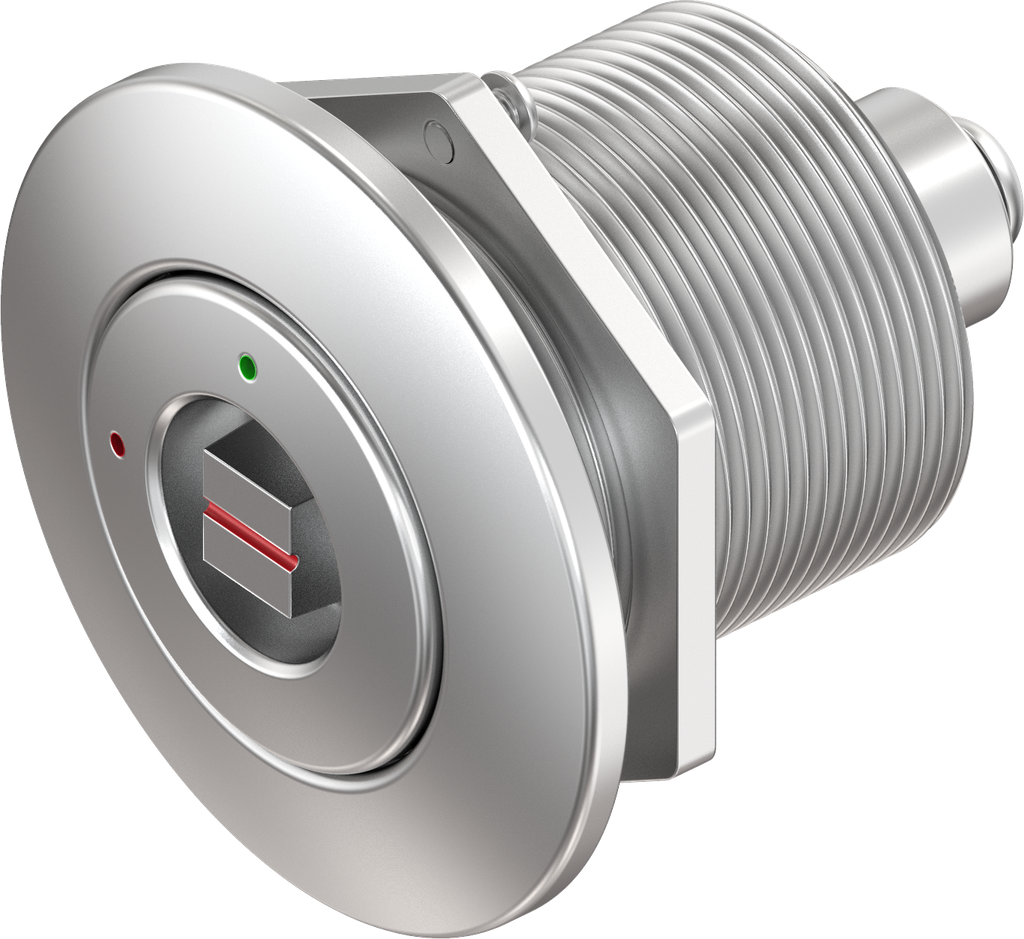 Safety quarter turn version railway with optical opening indicator and marking, right version, Stainless steel AISI 316