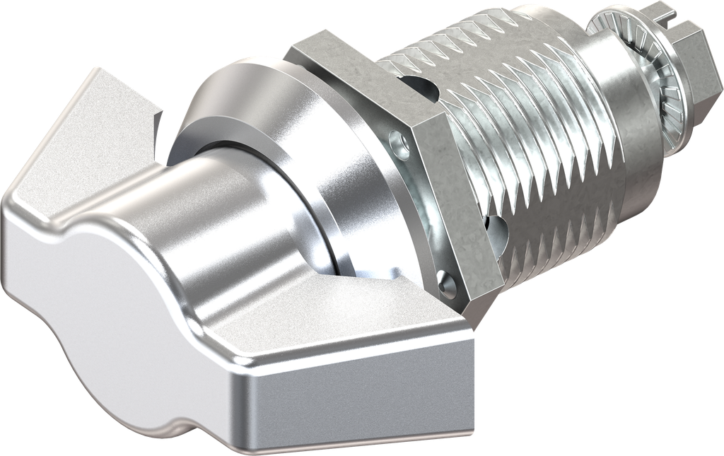 Wing knob quarter turn, non-keyed, Zinc die chrome-plated