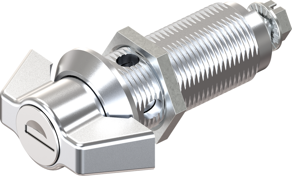 Wing knob quarter turn, keyed different, Zinc die chrome-plated