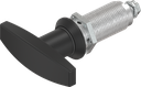 T-handle quarter turn, non-keyed, Zinc die black powder-coated