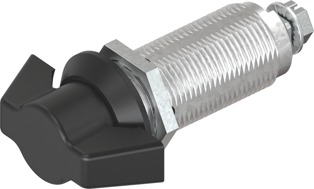 Wing knob quarter turn, non-keyed, Zinc die black powder-coated