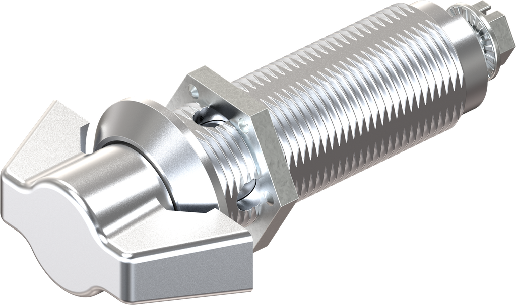 Wing knob quarter turn, non-keyed, Zinc die chrome-plated