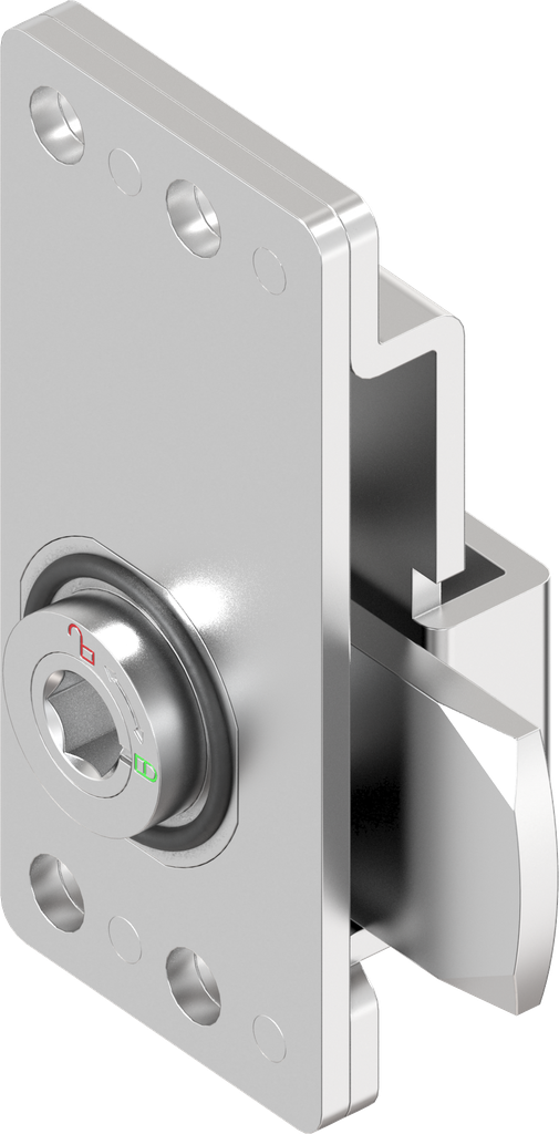 Trilvast slot inbus SW 8 met rood - groene aanduiding, RVS 304