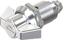 Wing knob quarter turn, keyed different, Zinc die chrome-plated