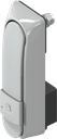 Swinghandle "short" with RC2 for profile half cylinder 40 mm or 45 mm (A = 30 mm or 45 mm) with additional locking cam position 30°, Zinc die grey powder-coated RAL 7038