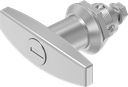 T-handle quarter turn, keyed different, Stainless steel AISI 316