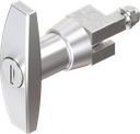 T-handle, keyed EK 333, Zinc die chrome-plated